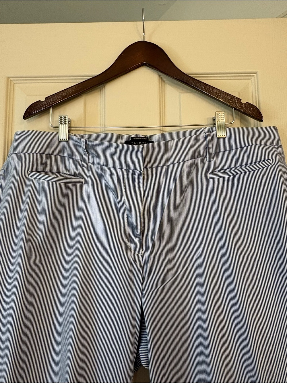 Talbots Blue & White Striped Crop Pants